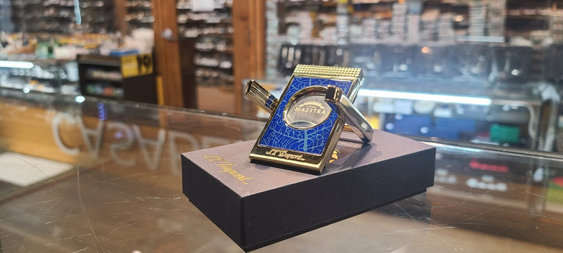 S.T. Dupont - Partagas Linea Maestra CC Stand Blue-Golden