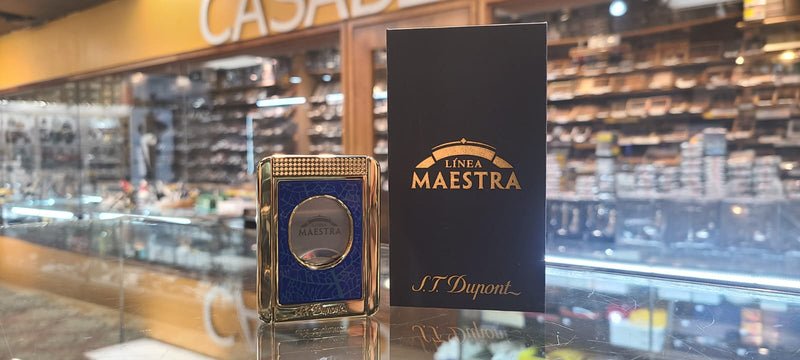 S.T. Dupont - Partagas Linea Maestra CC Stand Blue-Golden