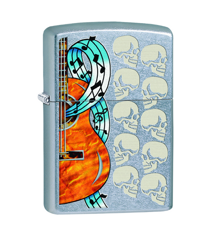 Guitar and Skulls Design -  207-073507 - Zippo