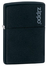 Black Matte with Zippo logo - 218ZL - Zippo