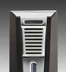 Slide - Matte Black + Chrome  - Double-jet Flame Lighter with Cigar Punch