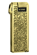 Antique Brass Plated w/ Etched Arabesque Pattern Lighter - by IM Corona - Pipe Master (33-2525)