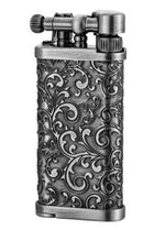 Antique Silver Plated w/ etched Arabesque Pattern Lighter - by IM Corona - Old Boy Design (64-7525)