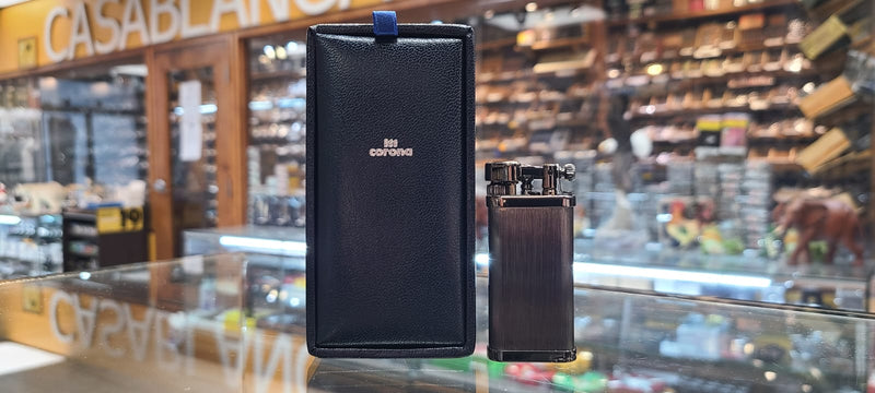 Brushed Gunmetal Plated Lighter - by IM Corona - Old Boy Design (64-8115)