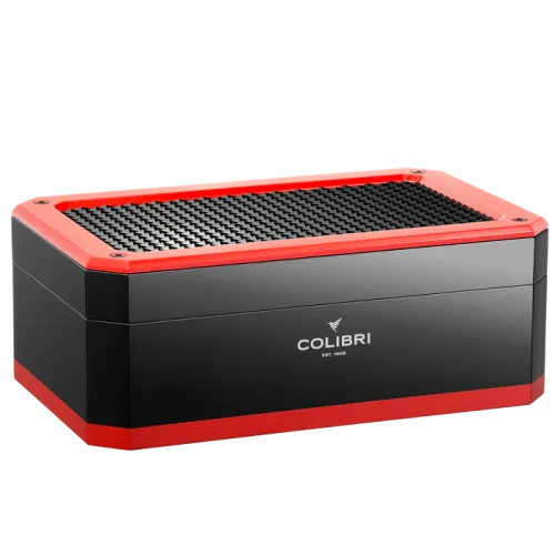 Colibri - Rally Humidor - Black/Red