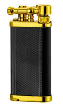 Gold Plated Matte Black Finish Lighter - by IM Corona -Old Boy Design (64-9211G)