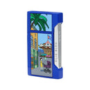 Elie Bleu - J-12 Flat Flame, Blue Lacquer Carousel, Silver Trigger, Ltd Edition /688