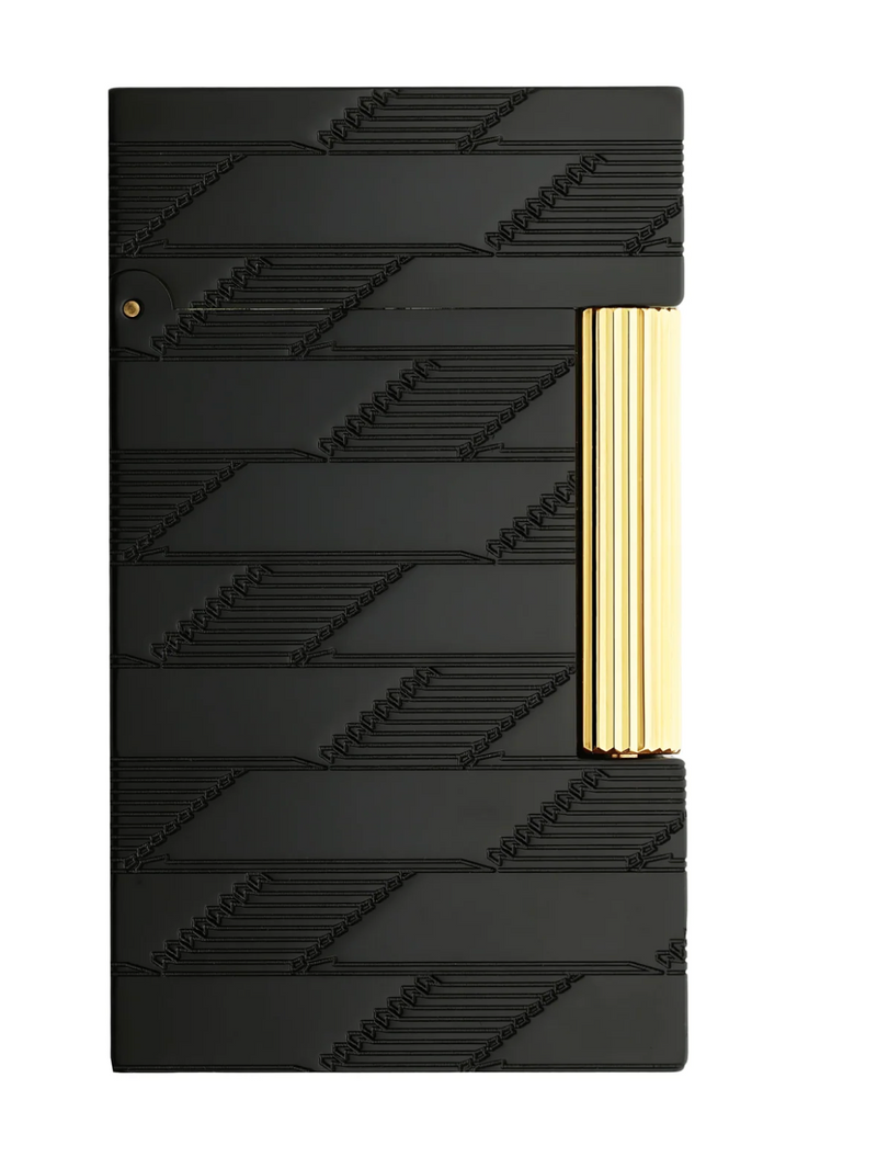 Ligne 2 - Monogram 1872 - Guilloche Lighter - Black - S.T. Dupont
