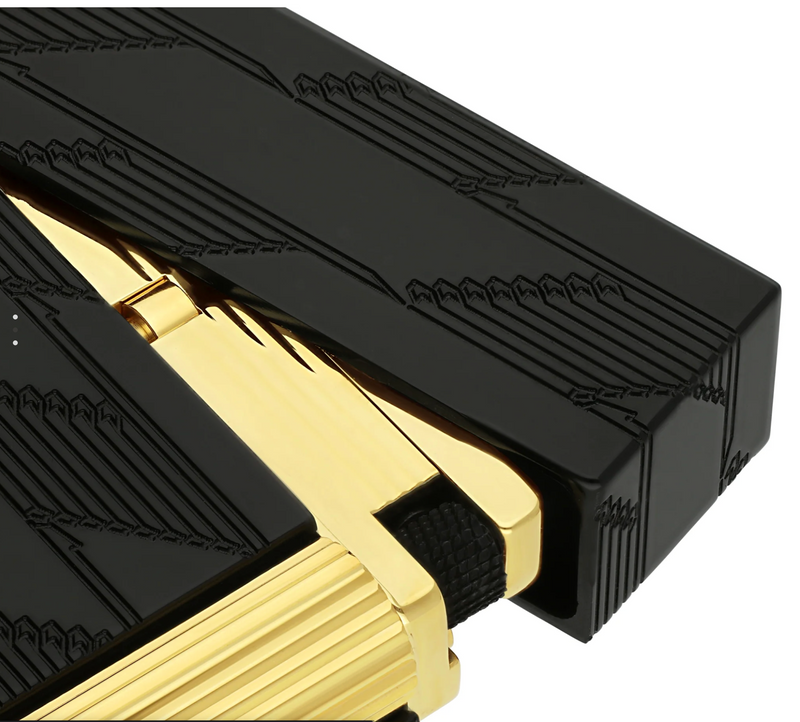 Ligne 2 - Monogram 1872 - Guilloche Lighter - Black - S.T. Dupont