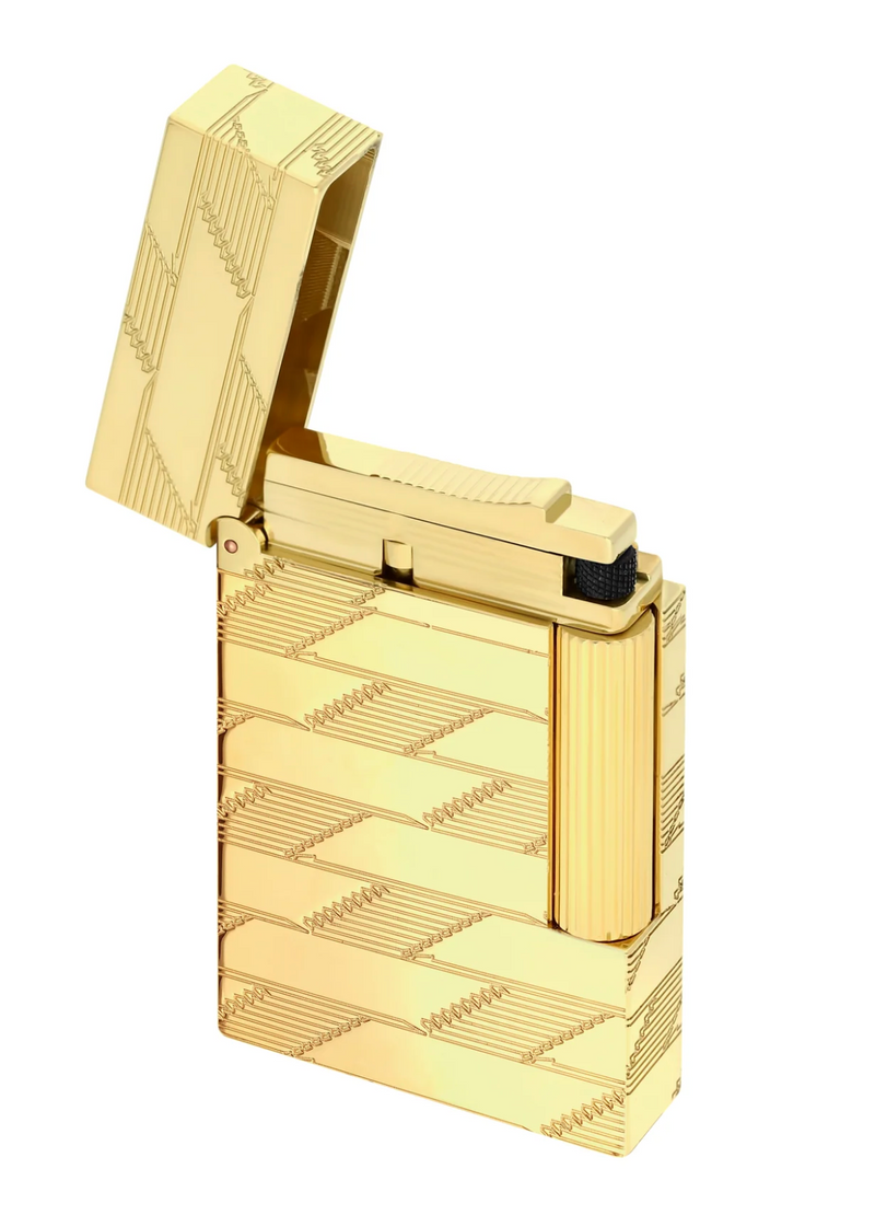 Ligne 2 - Monogram 1872 - Guilloche Lighter - Gold - S.T. Dupont