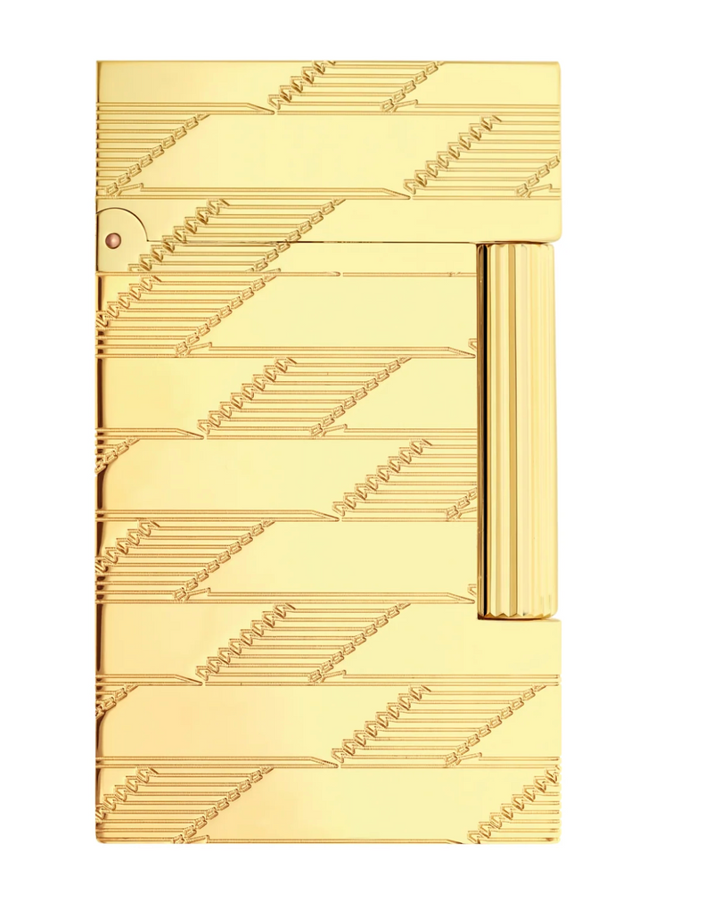 Ligne 2 - Monogram 1872 - Guilloche Lighter - Gold - S.T. Dupont