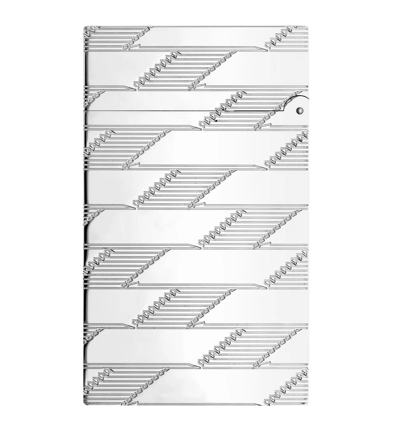 Ligne 2 - Monogram 1872 - Guilloche Lighter - Palladium Silver - S.T. Dupont