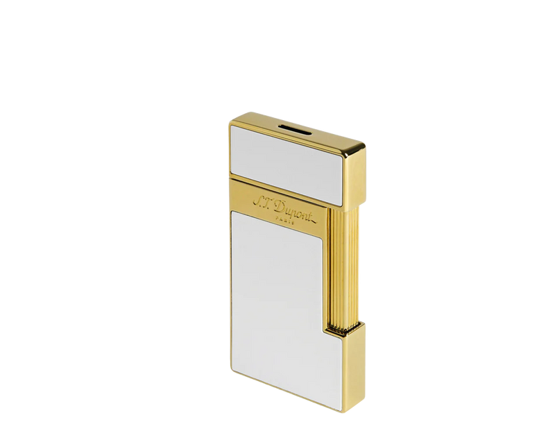 S.T. Dupont - Slimmy White Lacq/Golden Lighter