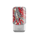 S.T. Dupont -   3 Cigar Case Camo Red/Chrome