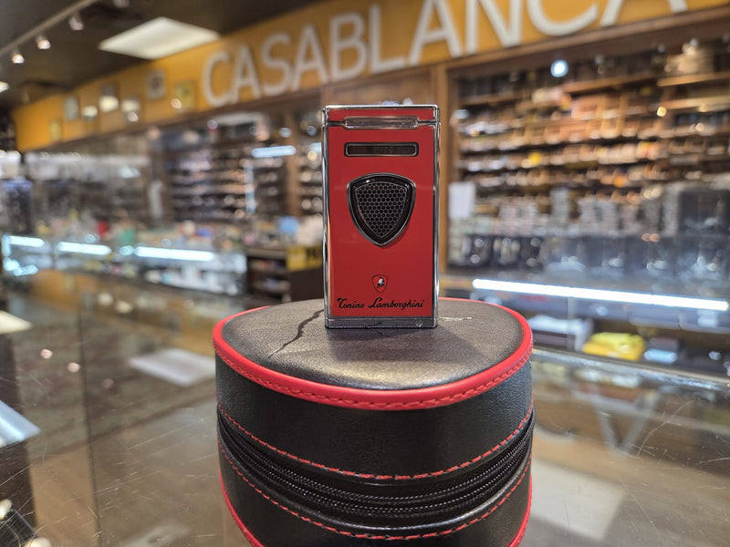 Lamborghini Torch Lighter - Red - single torch + soft flame