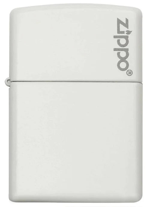 White Matte - Zippo Logo - 214ZL