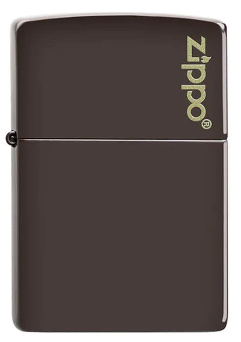 Brown Zippo Logo - 49180ZL