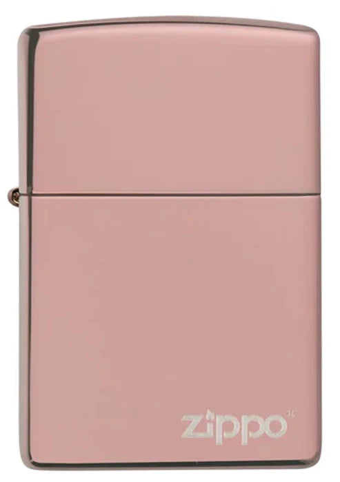 High Polish Rose Gold - Zippo Logo - 49190ZL