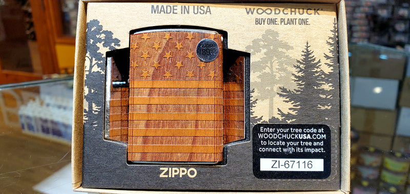 Woodchuck American Flag - 49332- Zippo Premium