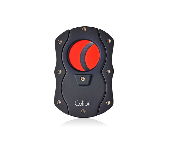 Colibri Cut - Black + Red - Double-Guillotine Cigar Cutter with Color-Coated Blades