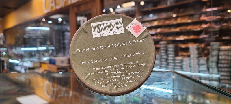 apricots and cream tobacco Cornell & Diehl & Black Cat Cigar Company Cornell and Diehl - Apricots
