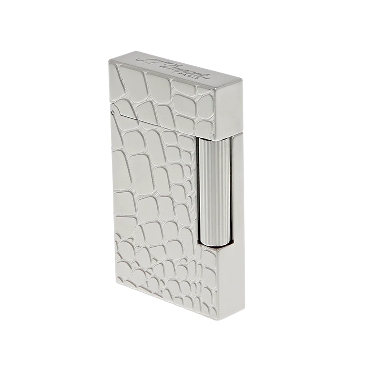 S.T. Dupont Ligne 2 - Crocodile Dandy Palladium Lighter