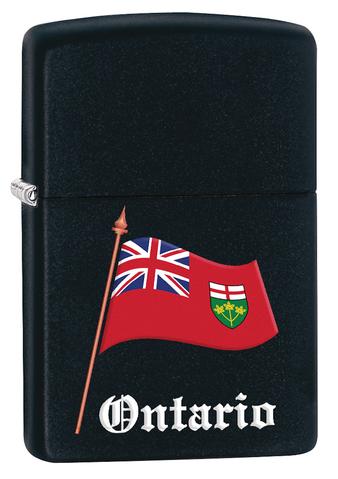 Ontario Flag Black Matte - 205-078243 - Zippo