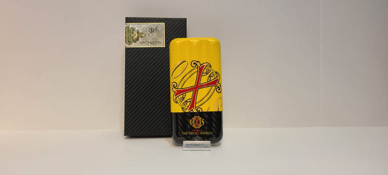 OpusX Carbon Yellow Fiber - 3 Cigar Holder
