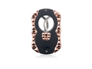 Quasar Cut - Black + Rose - Double-guillotine Cigar Cutter with Open Surface Blades