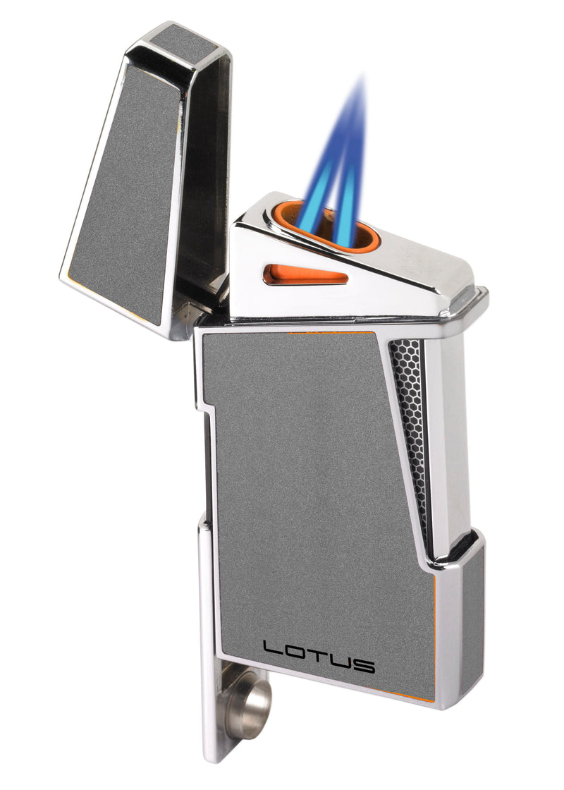 Apollo Lighter - Gray lacquer & polished chrome - L4850